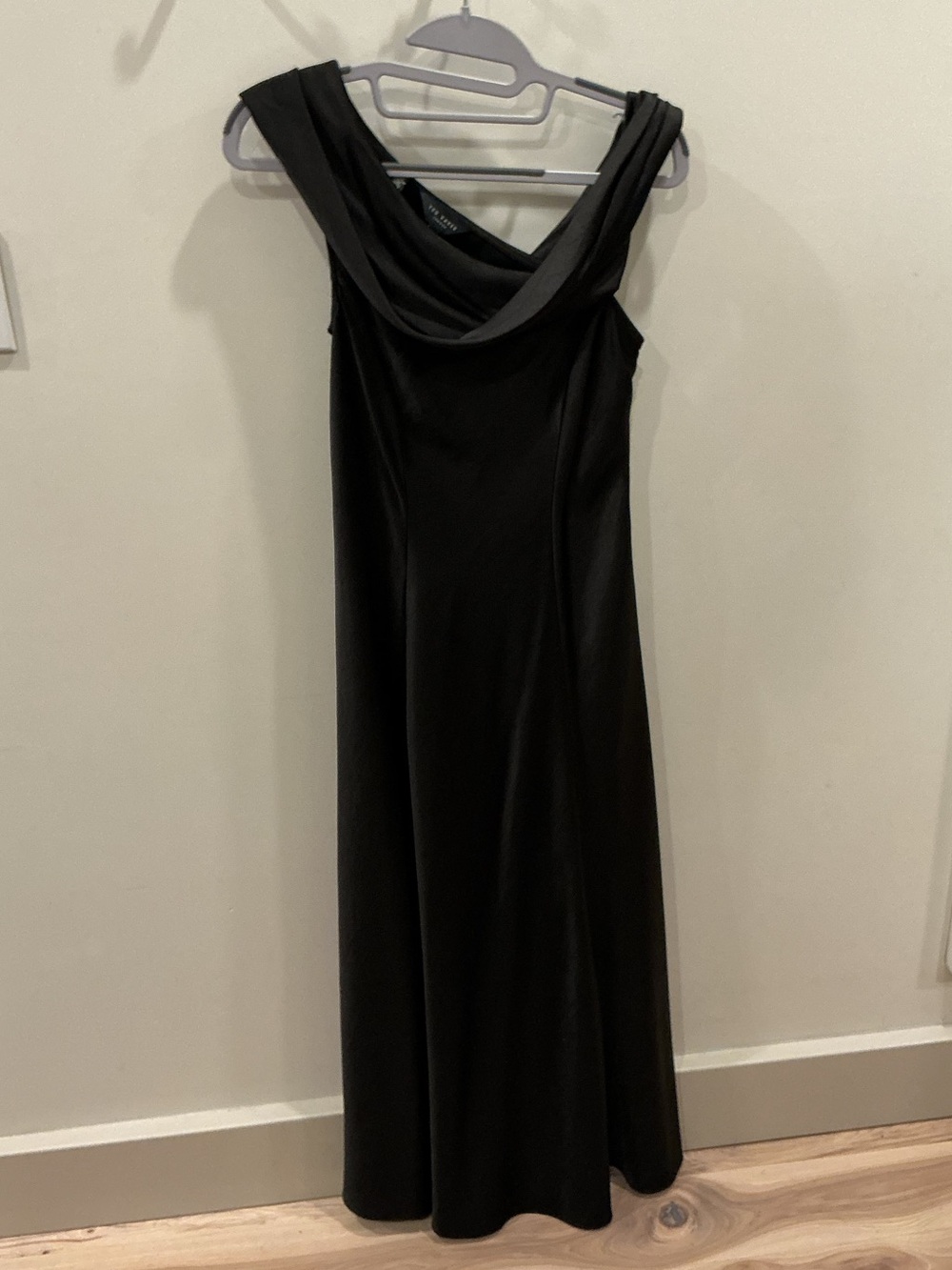 Ted Baker Black Draped Maxi Dress